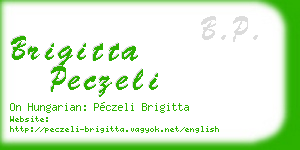 brigitta peczeli business card